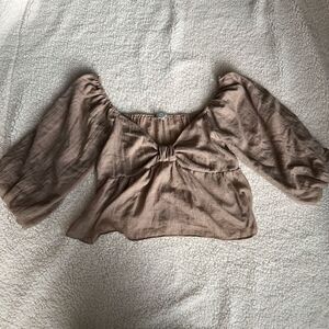 HYFVE Cropped Puff Sleeve Top